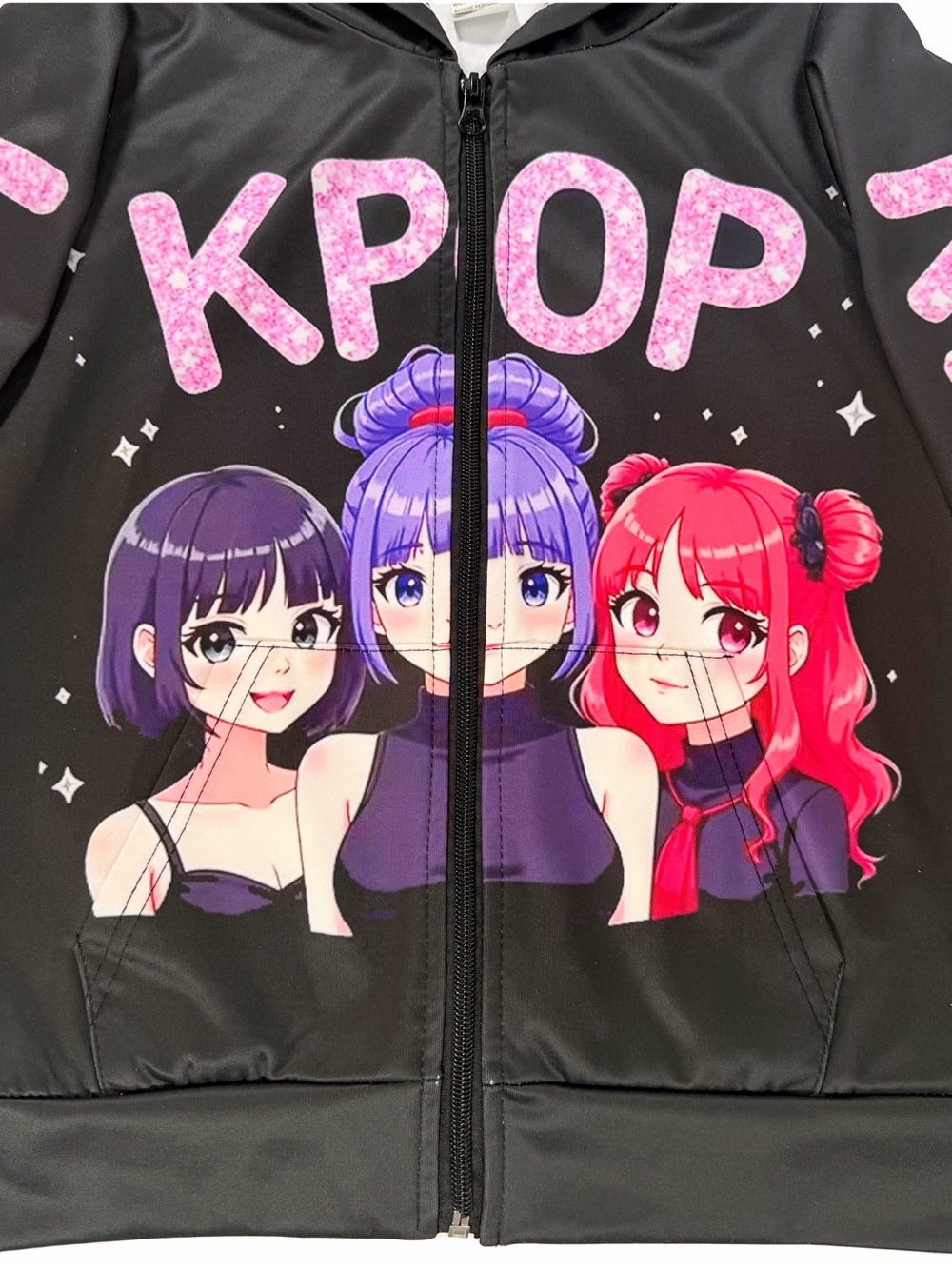Kpop Hooded Lightweight Jacket Size 5/6 Girls' - Picture 4 of 12